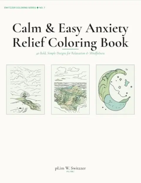 Calm Focus Coloring Book for Kids with ADHD: Low-Stimulation Bold Designs, Ages 4–8 — cover