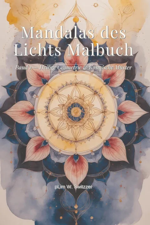 Mandalas des Lichts · Heilige Geometrie & kosmische Muster — 50 handgezeichnete Mandalas (Deutsch) — cover