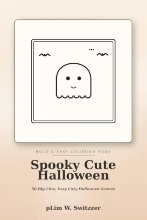 Spooky Cute Halloween: 50 Big-Line, Easy Pages of Friendly Ghosts, Pumpkins & Black Cats — cover