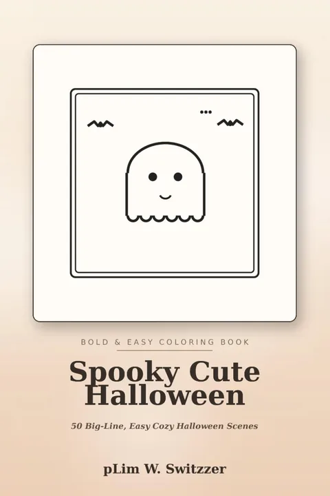 Spooky Cute Halloween: 50 Big-Line, Easy Pages of Friendly Ghosts, Pumpkins & Black Cats — cover