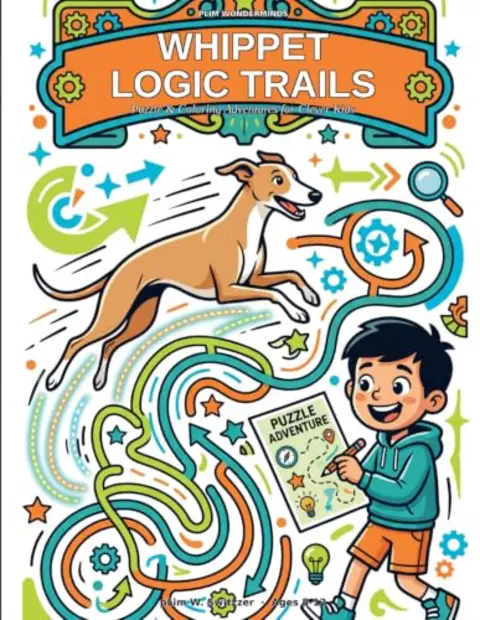 Whippet Logic Trails: Puzzle & Coloring Adventures for Clever Kids — cover