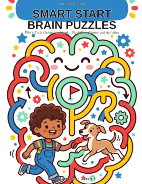 Smart Start Brain Puzzles: Plim's Early Genius Workbook — Big & Easy Games and Activities — cover