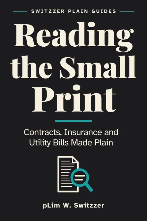 Reading the Small Print — Contracts, Insurance and Utility Bills Made Plain: A Large-Print Guide to What You Are Actually Signing — cover
