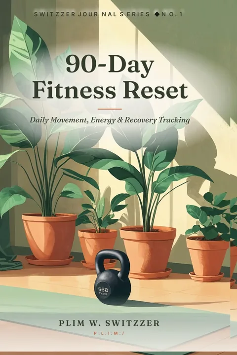 90-Day Fitness Reset Journal for Women Over 40 — Daily Movement, Energy & Recovery Tracking — cover