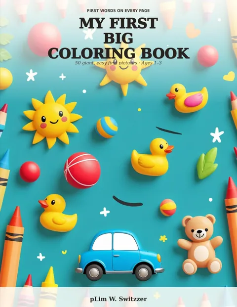 My First BIG Coloring Book — 50 Giant, Easy First Pictures · Ages 1-3 — cover
