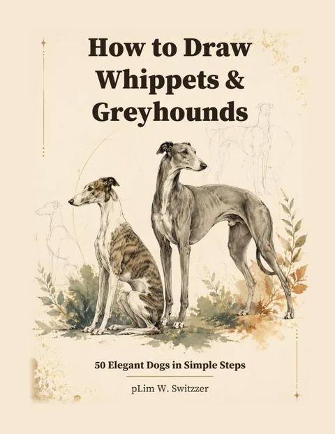 How to Draw Whippets & Greyhounds — 50 Elegant Dogs in Simple Steps — cover