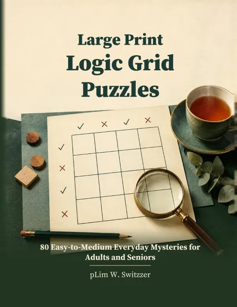 Large Print Logic Grid Puzzles: 80 Easy-to-Medium Everyday Mysteries for Adults and Seniors — cover