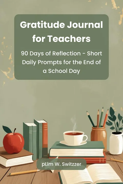 Gratitude Journal for Teachers: 90 Days of Reflection — Short Daily Prompts for the End of a School Day — cover