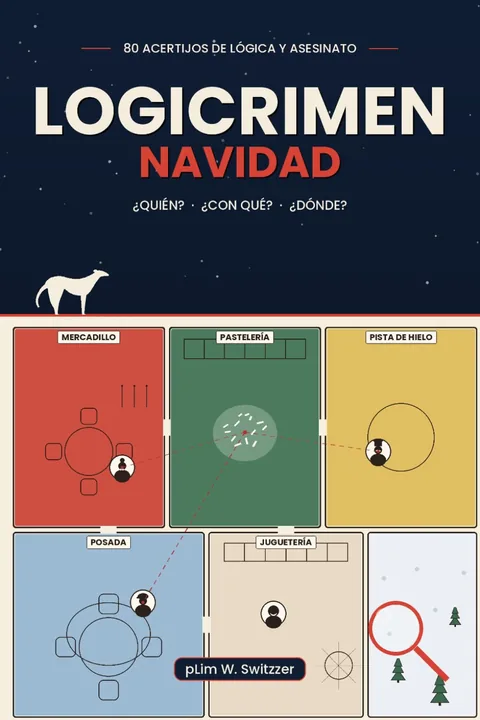 Logicrimen Navidad — 80 acertijos de lógica y asesinato en Navidad: misterios cozy para adultos — cover