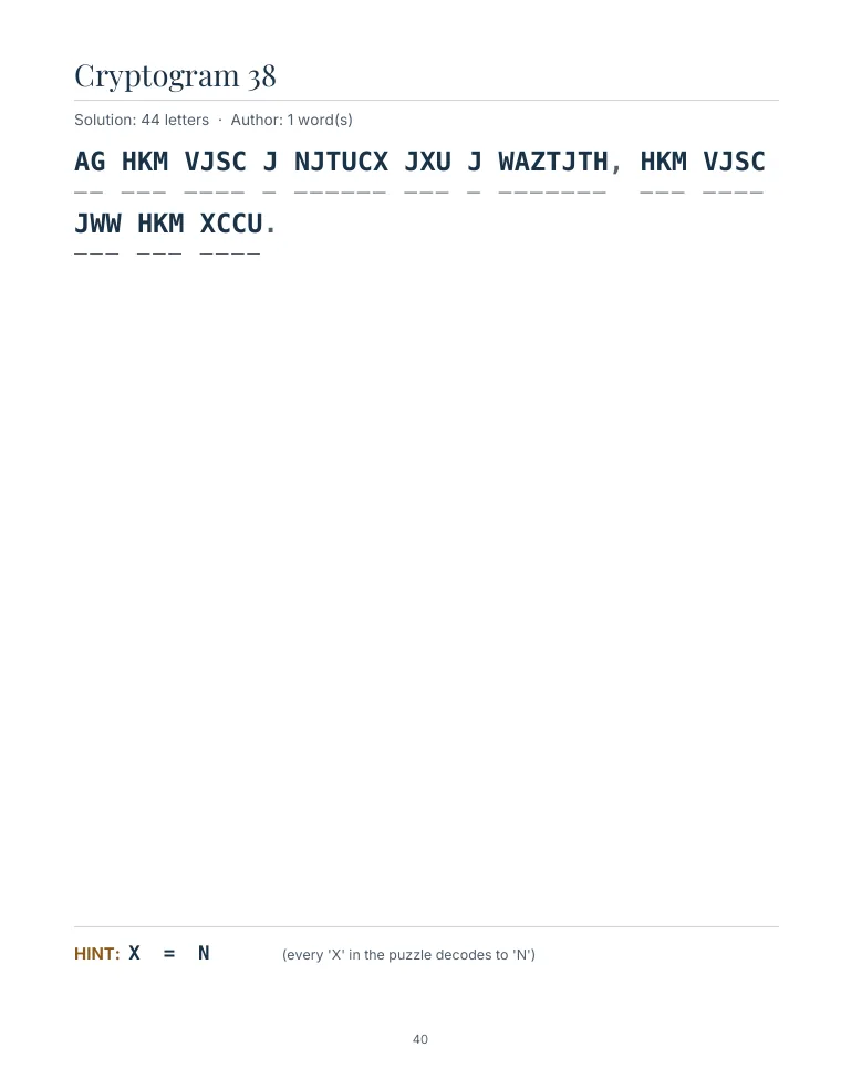 Cryptogram Puzzles for Adults — 2
