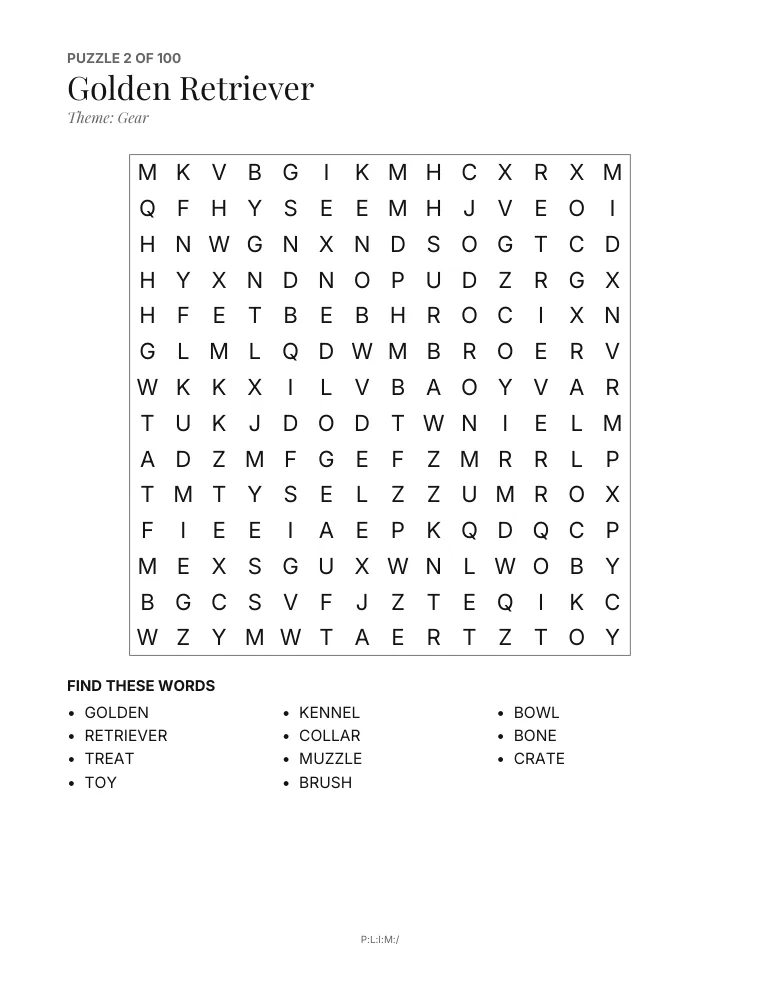 Word Search for Dog Lovers · Large Print — 1
