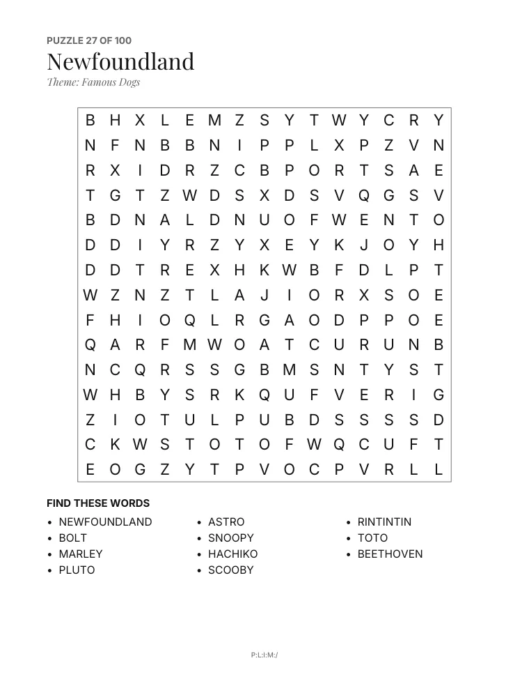 Word Search for Dog Lovers · Large Print — 2