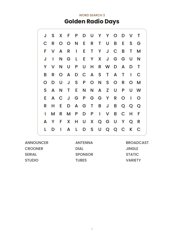 Memory Lane Activity Book — 1