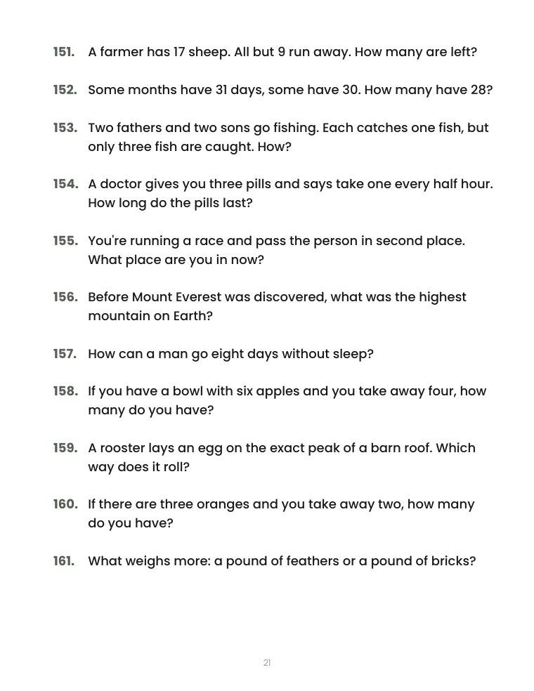 Riddles & Brain Teasers for Seniors — 3