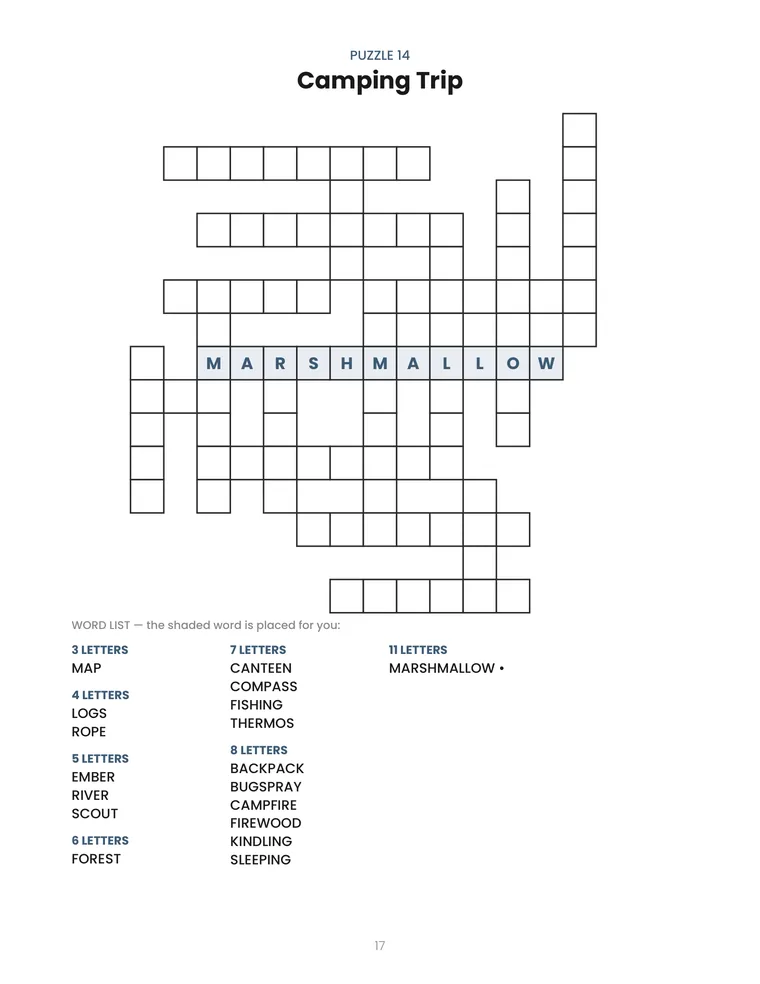 Crossword Fill-In Puzzles — 1