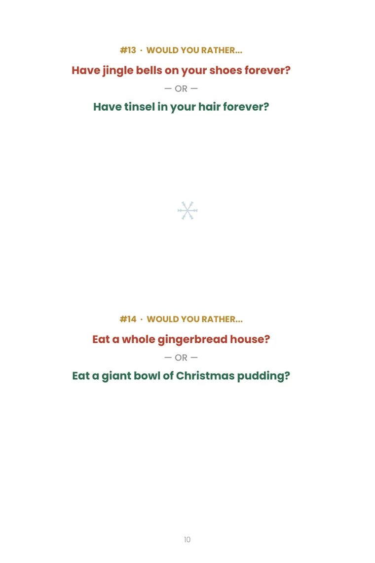Would You Rather? Christmas Edition for… — 1