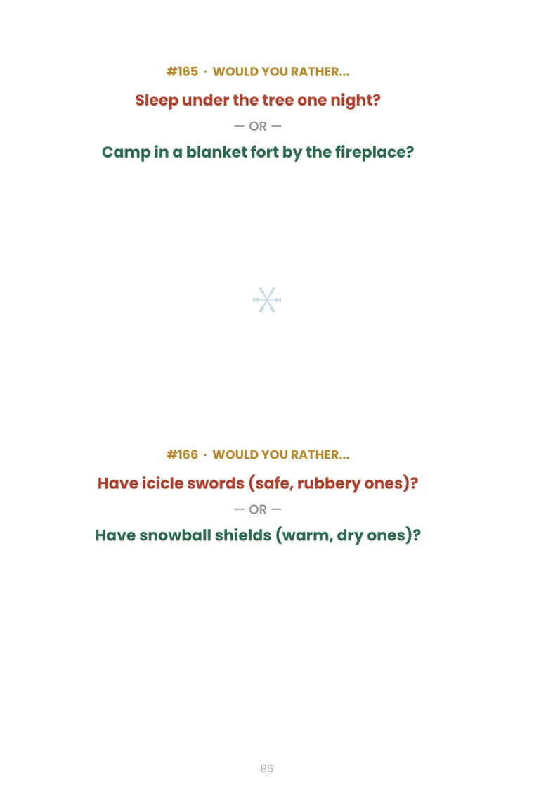 Would You Rather? Christmas Edition for… — 3