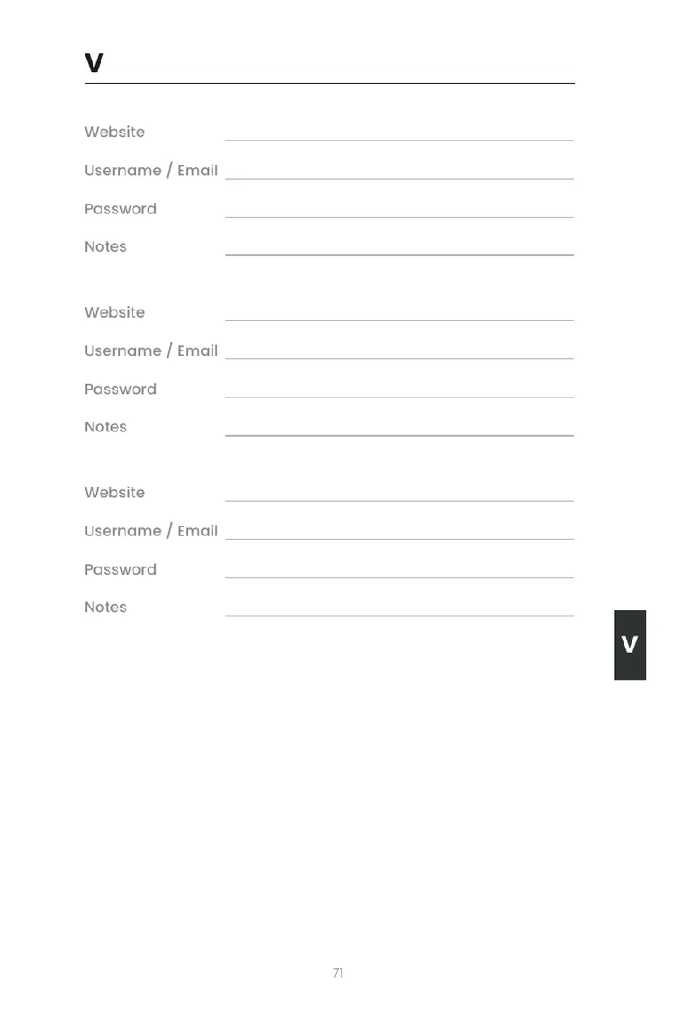 Password Book — 3