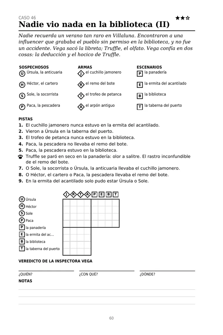 Crimilógica · Los casos de Villaluna Nº… — 2