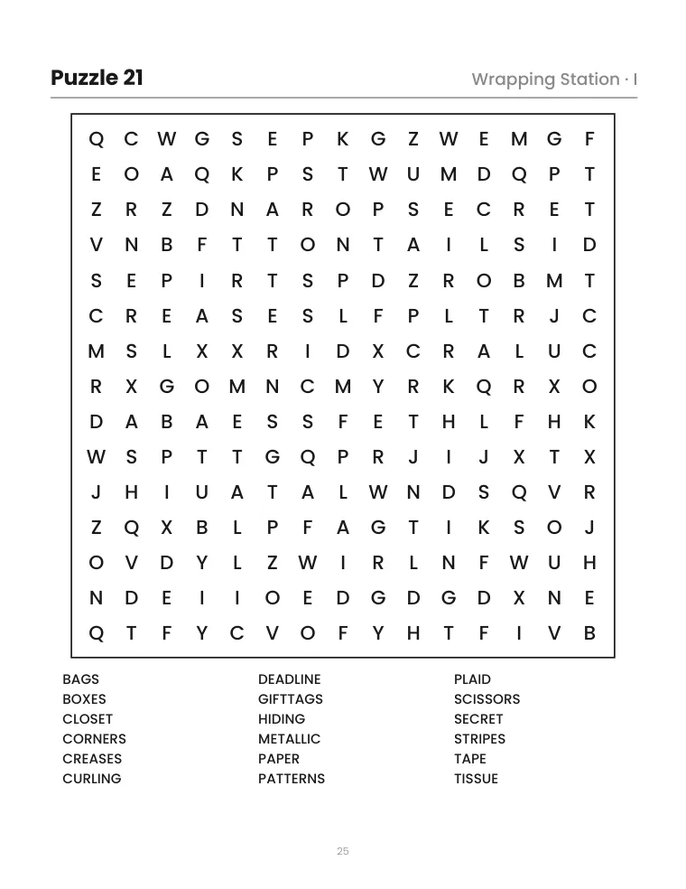 Christmas Word Search Large Print — 1